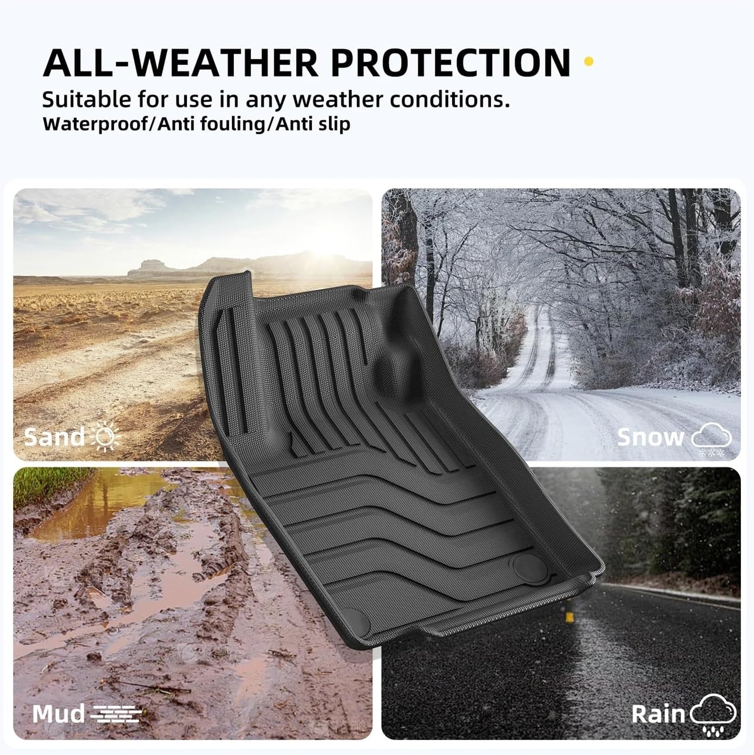 Compatible with Nissan Juke 2022-2024 Car Floor Mats Cargo Liner Trunk Mat TPE Waterproof Wear-Resistant Protection Mat Accessories(24JUKE LHD 6P)