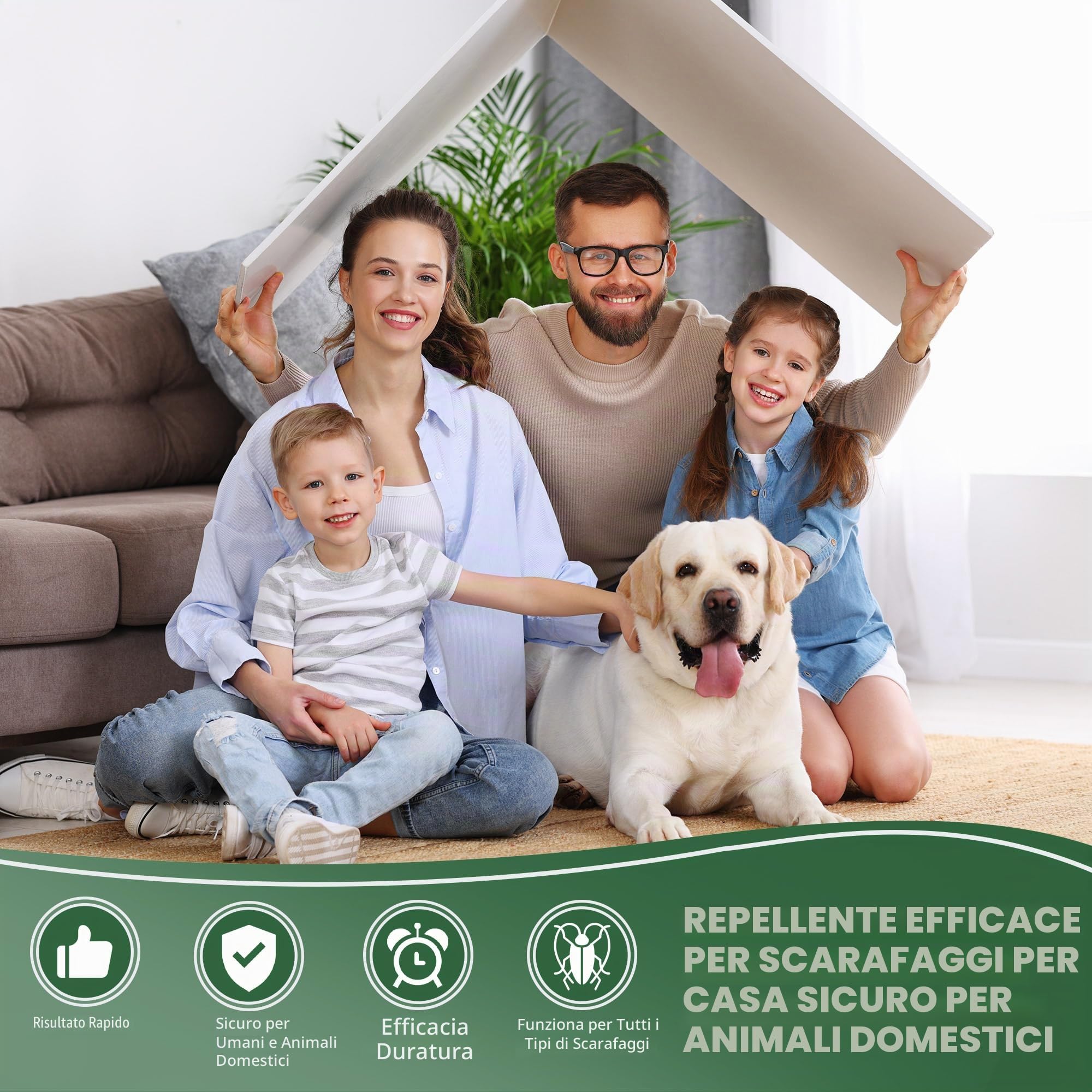 Confezione da 24 repellenti per scarafaggi per la casa, repellente naturale per scarafaggi per tenere lontani gli scarafaggi, potente esca per scarafaggi, deterrente per interni ed esterni, per