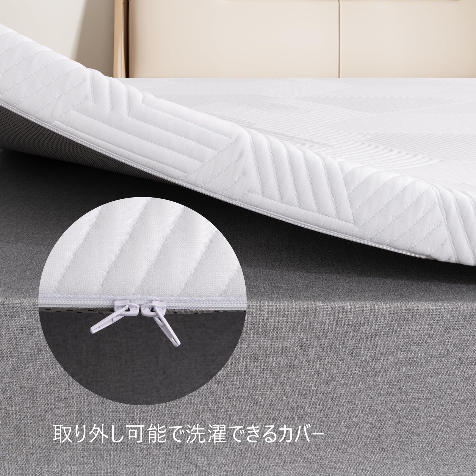 Amazon｜Hillmoonri トッパーマットレス セミダブル 厚さ3cm 高反発 硬