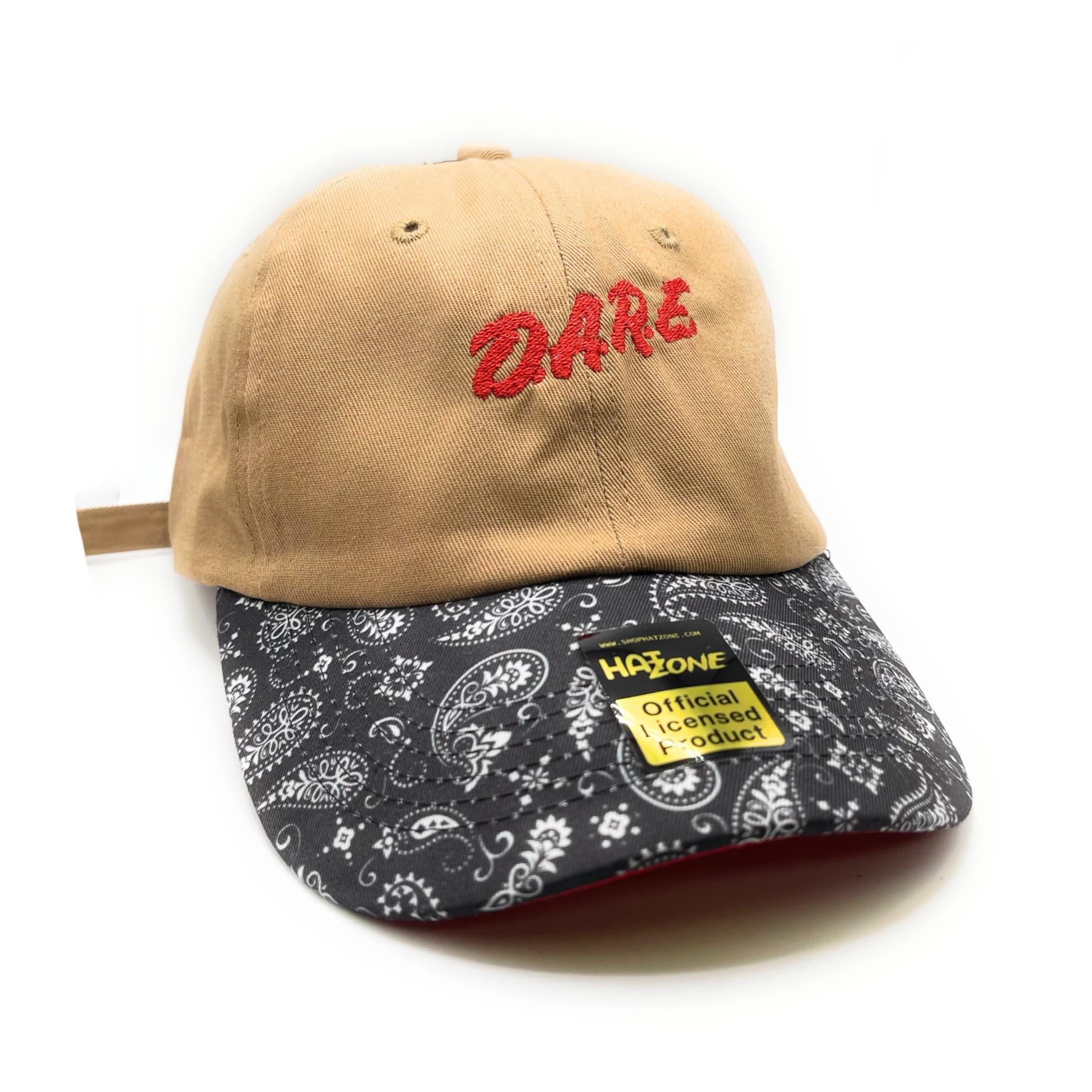 GenericDare Program Dad Hat (Paisley Khaki), White, One size