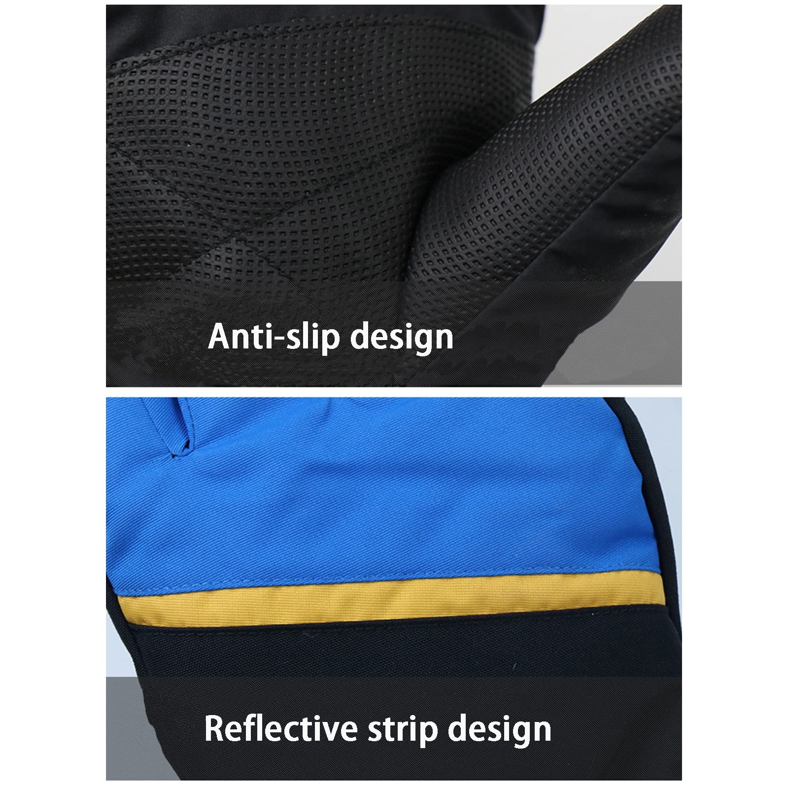 CHEWYNP Forros de Guantes con calefacción, Guantes térmicos cálidos Resistentes al Agua con Pantalla táctil, Guantes cálidos de Invierno alimentados por batería, Guantes de Trabajo para es