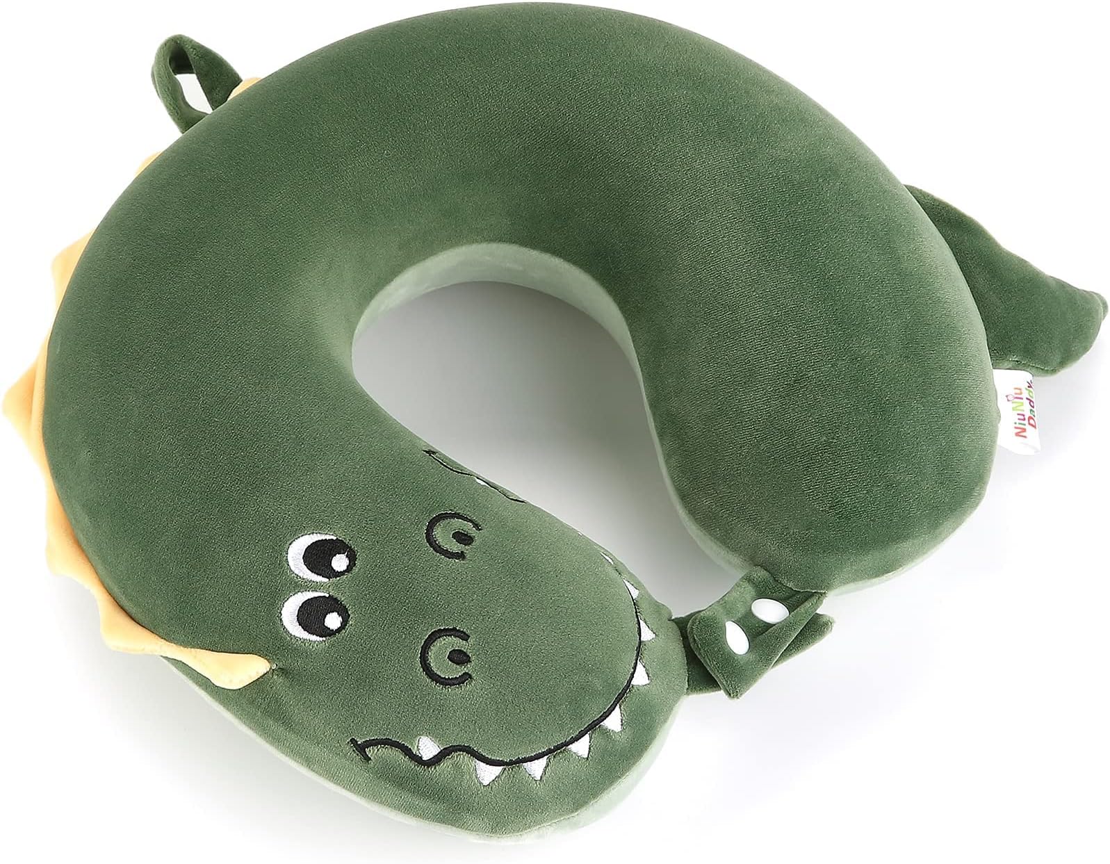 KASTWAVE Neck Pillow for Traveling -Memory Foam Dinosaur Travel Pillow - Accessory for Airplane Travel, Road Trip - Neck, Chin Support - Stops Head from Falling Forward - Washable