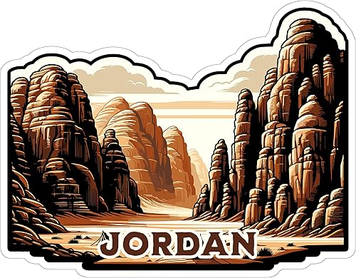 Calcomanía de Jordania al aire libre, vinilo pequeño impermeable para botella de agua, taza, pasaporte, libro de recortes, cuaderno, portátil, vaso,