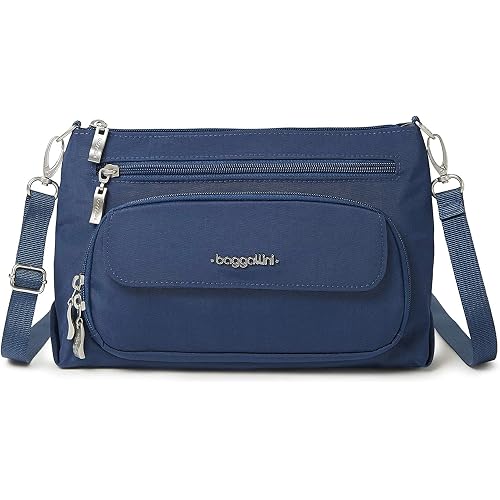 Baggallini Original Everyday 11x7.5 Crossbody Bags Rfid Protected Lightweight Nylon Zippered Travel Purse