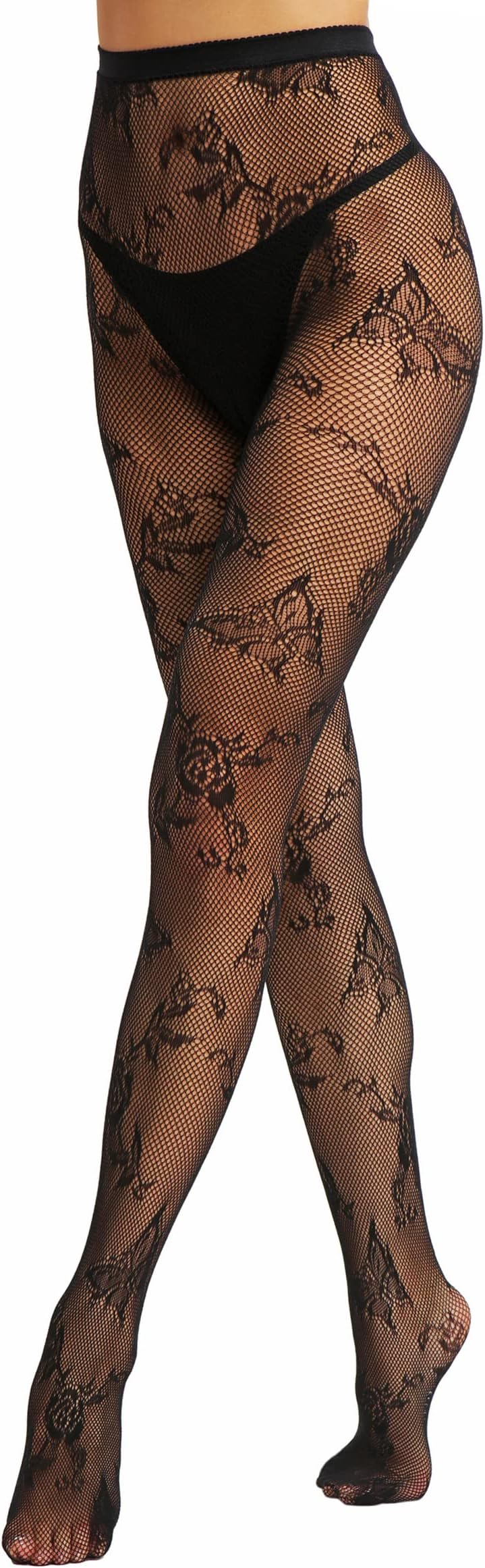 High Waist Fishnet Tights, Thigh High Suspender Stockings