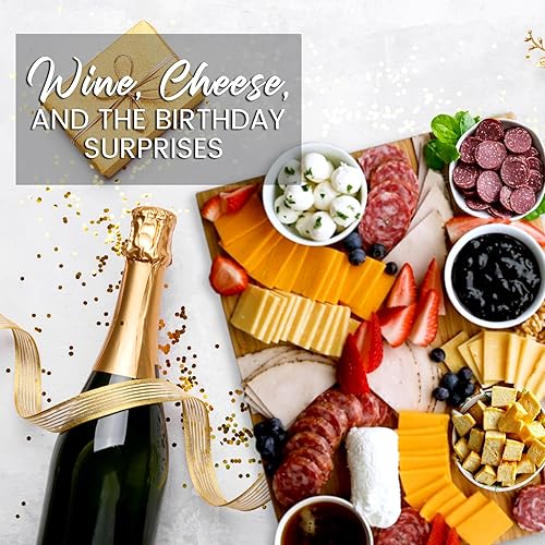 Miniatura 6 de GiftWorld Cestas de regalo de carne y queso de cumpleaños, cesta de regalo de queso y galletas, surtido de regalos de comida de cumpleaños  Cesta de