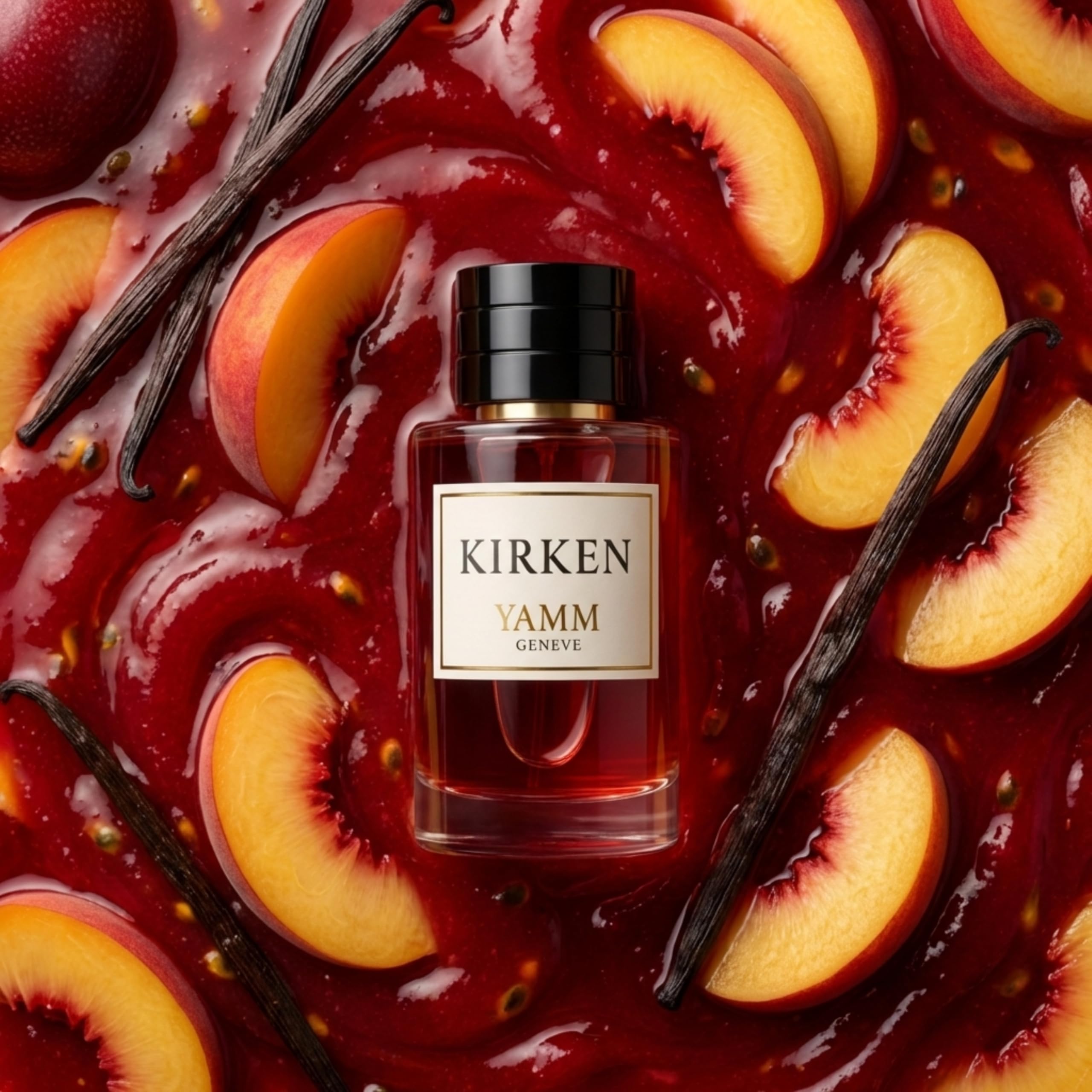 Kirken - Mieszany ekstrakt z perfum - Passion Fruit - 50 ml | Owocowy i piżmowy zapach z nutami marakui, brzoskwini, wanilii, drzewa sandałowego i paczuli, dla mężczyzn i kobiet.