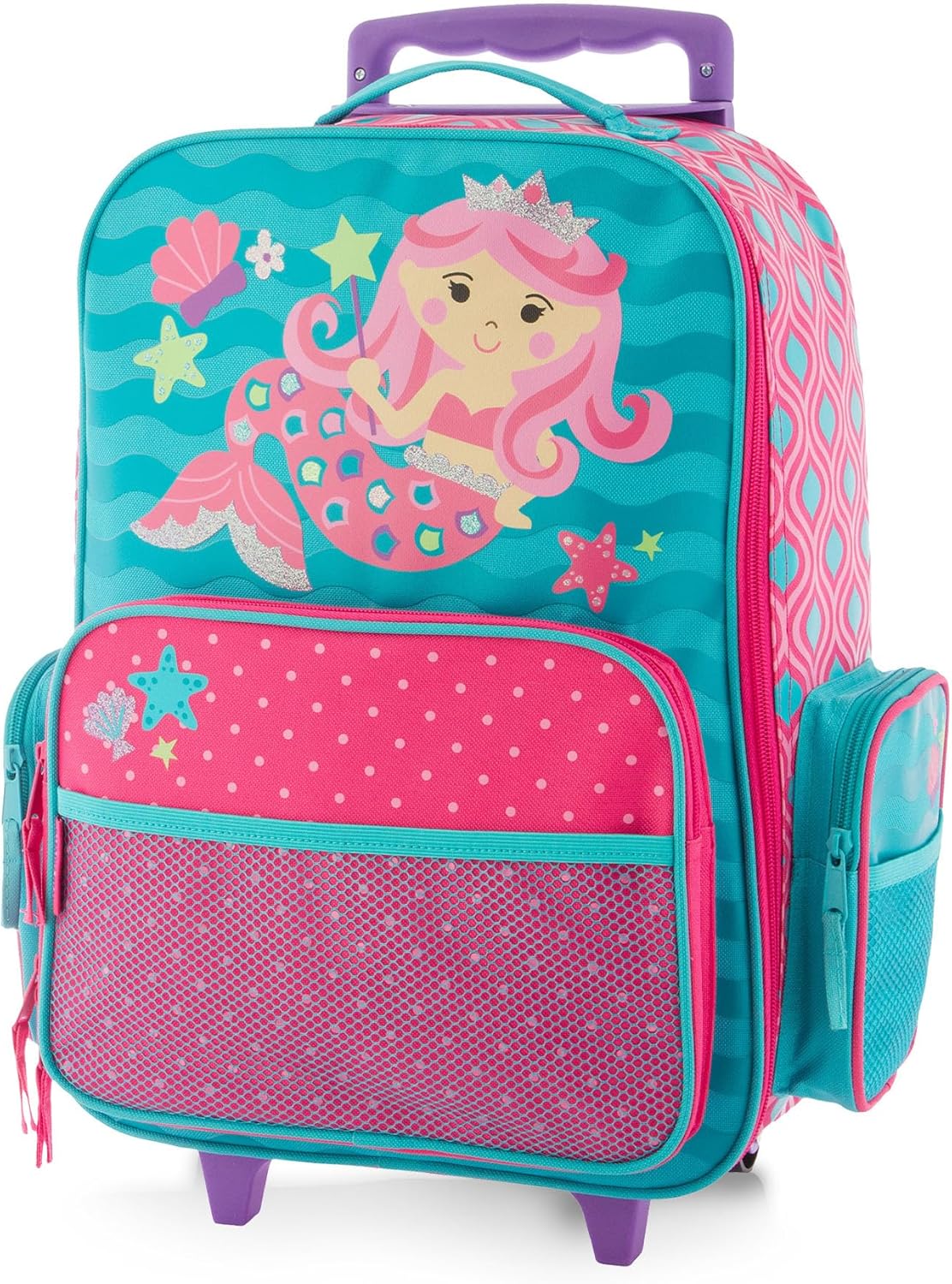 Stephen Joseph Kids Classic Rolling Luggage, Kids Luggage, Toddler Rolling Travel Carry On, Kids Suitcase with wheels,