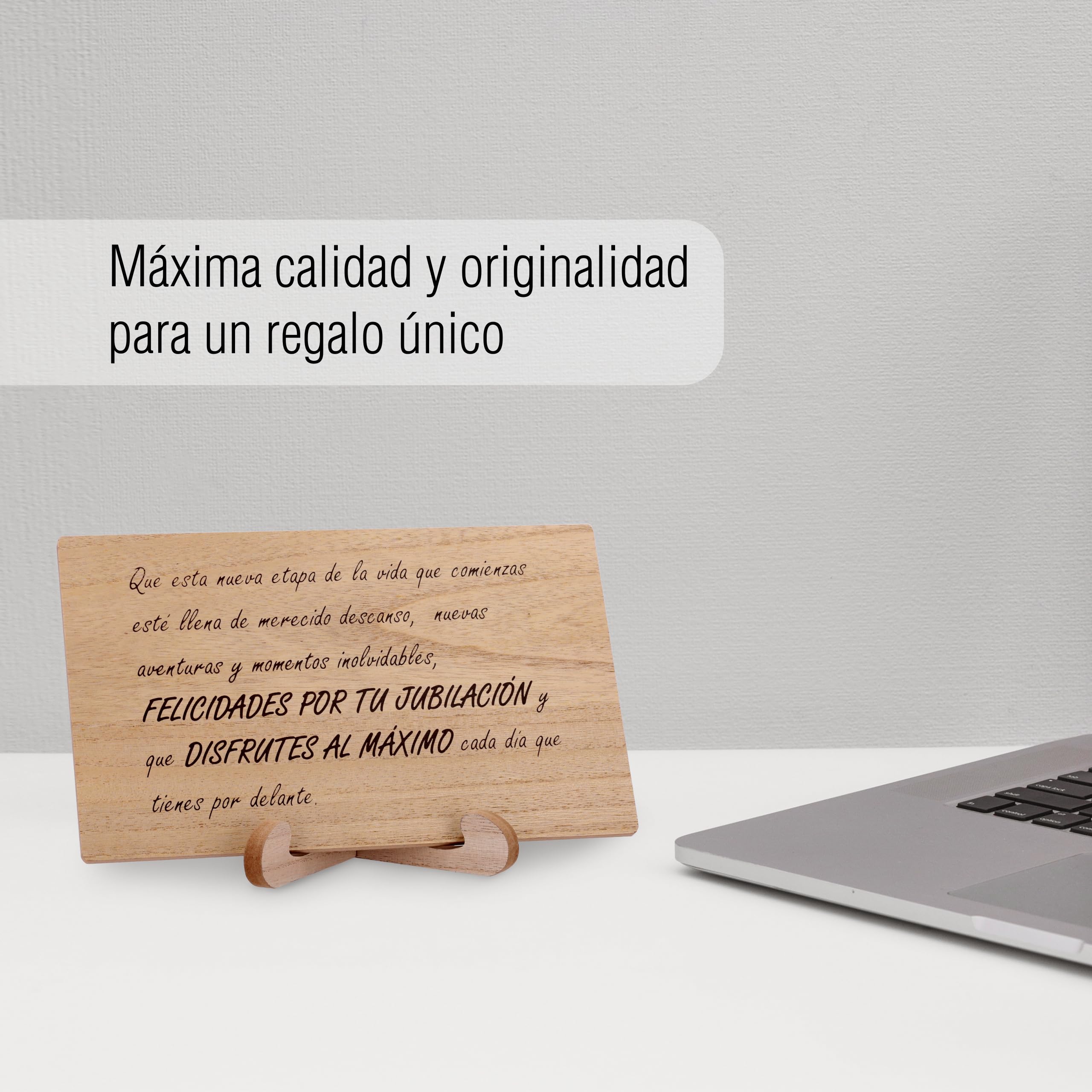 Biglietto Di Pensionamento In Legno Originale: Targa Congratulazioni Con Firma Personalizzabile Per Uomini E Donne (25x15 Cm)
