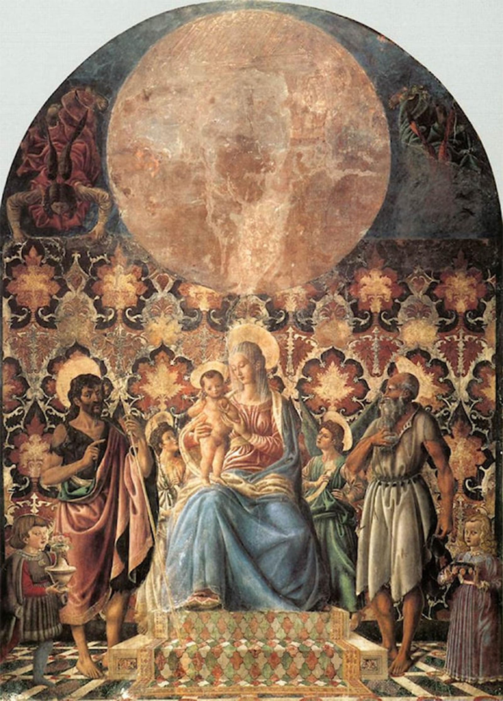 POSTERIIk Vintage Print Pop Art Landscape Artwork Lady and Child with Saints by Andrea Del Castagno Art Prints for Office Home Decor 60x90cm