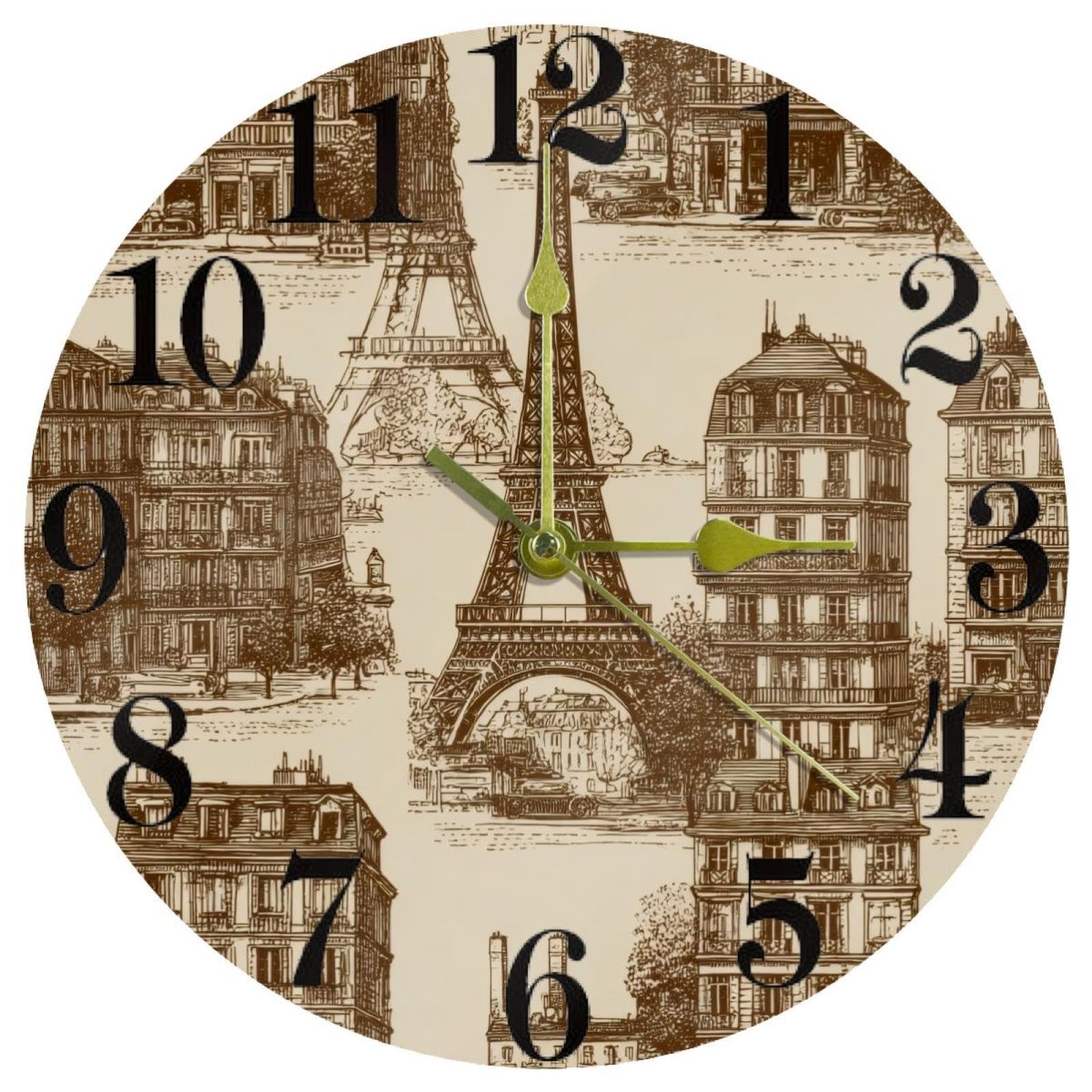 Horloge murale sans tic-tac à piles pour éliminer les bruits du bureau