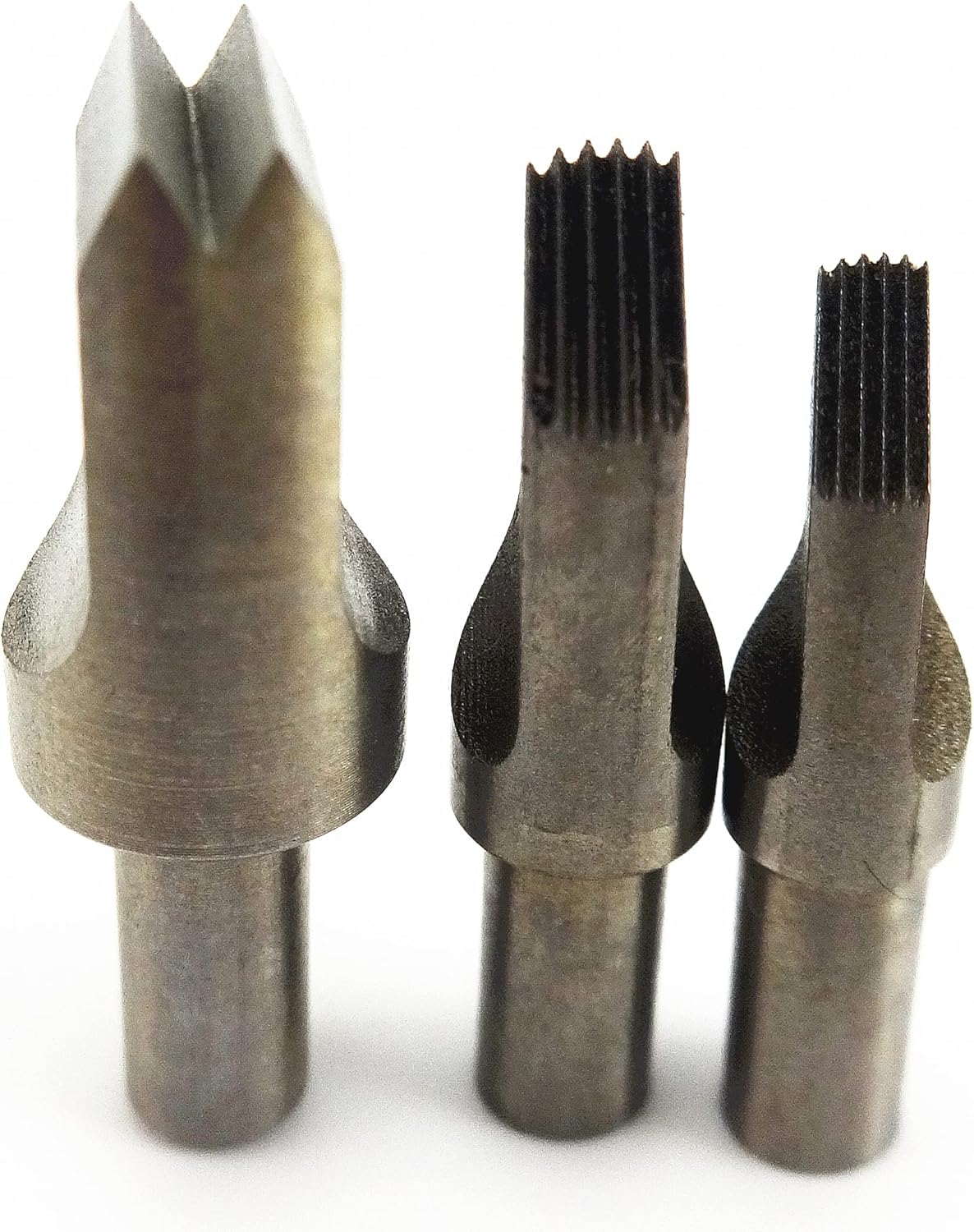 3pcs Leather Craft Swivel Rotate Carving Cutter Filigree Hair Dotted Line Blade Tool Set Kit Stainless Steel