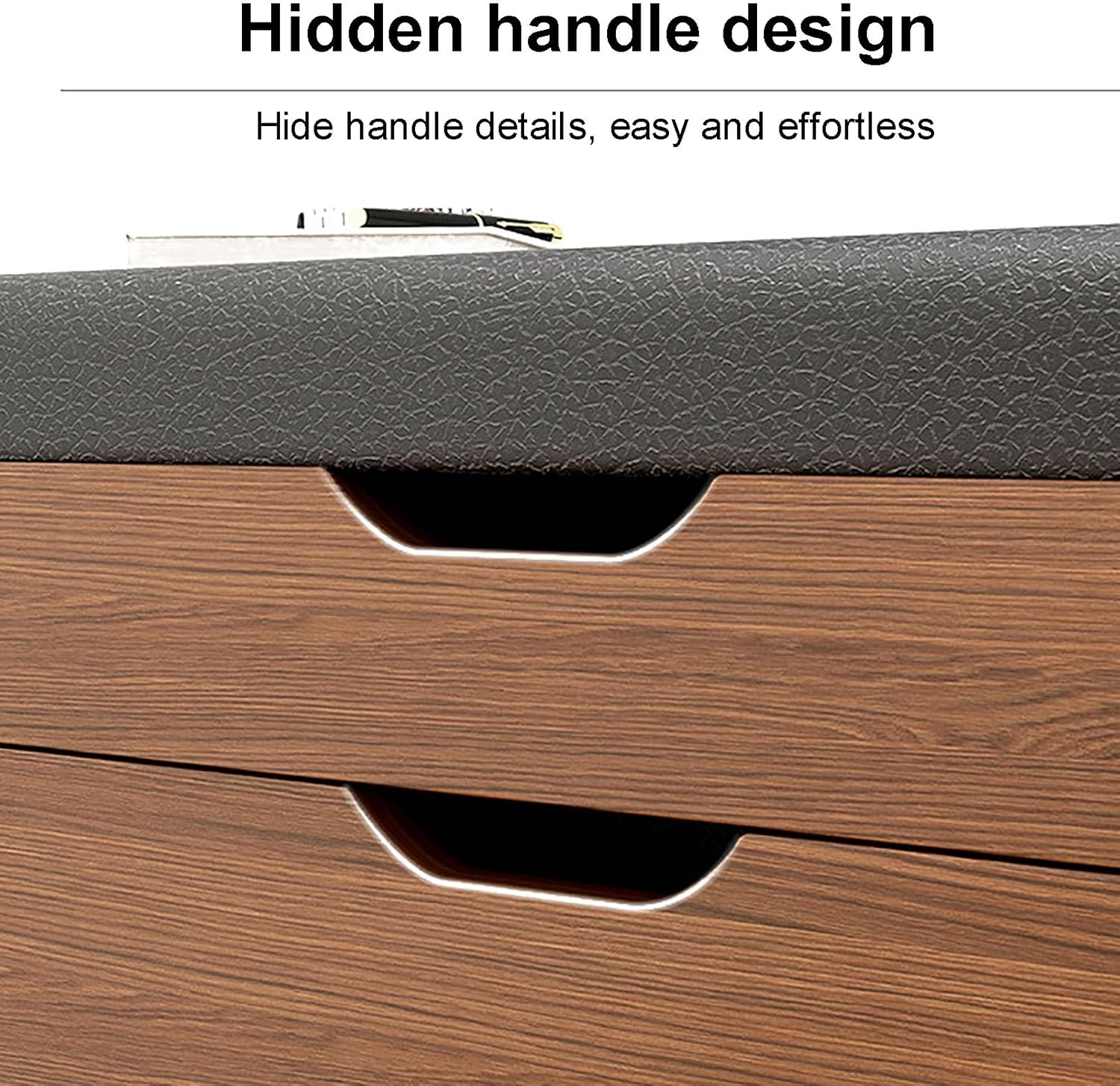 Entryway Shoe Bench,Free Standing Shoe Rack Bench with Leather Cushion,Modern Shoe Cabinet Organizer with Flip Drawers for Closet Hallway(100x30x51cm(39x12x20inch), Brown)