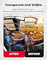 Vista 3 de KEMIMOTO Deflectores de viento X3 Max para techo, visera solar impermeable, resistente a la fricción, Bimini compatible con Can Am Maverick X3 Max