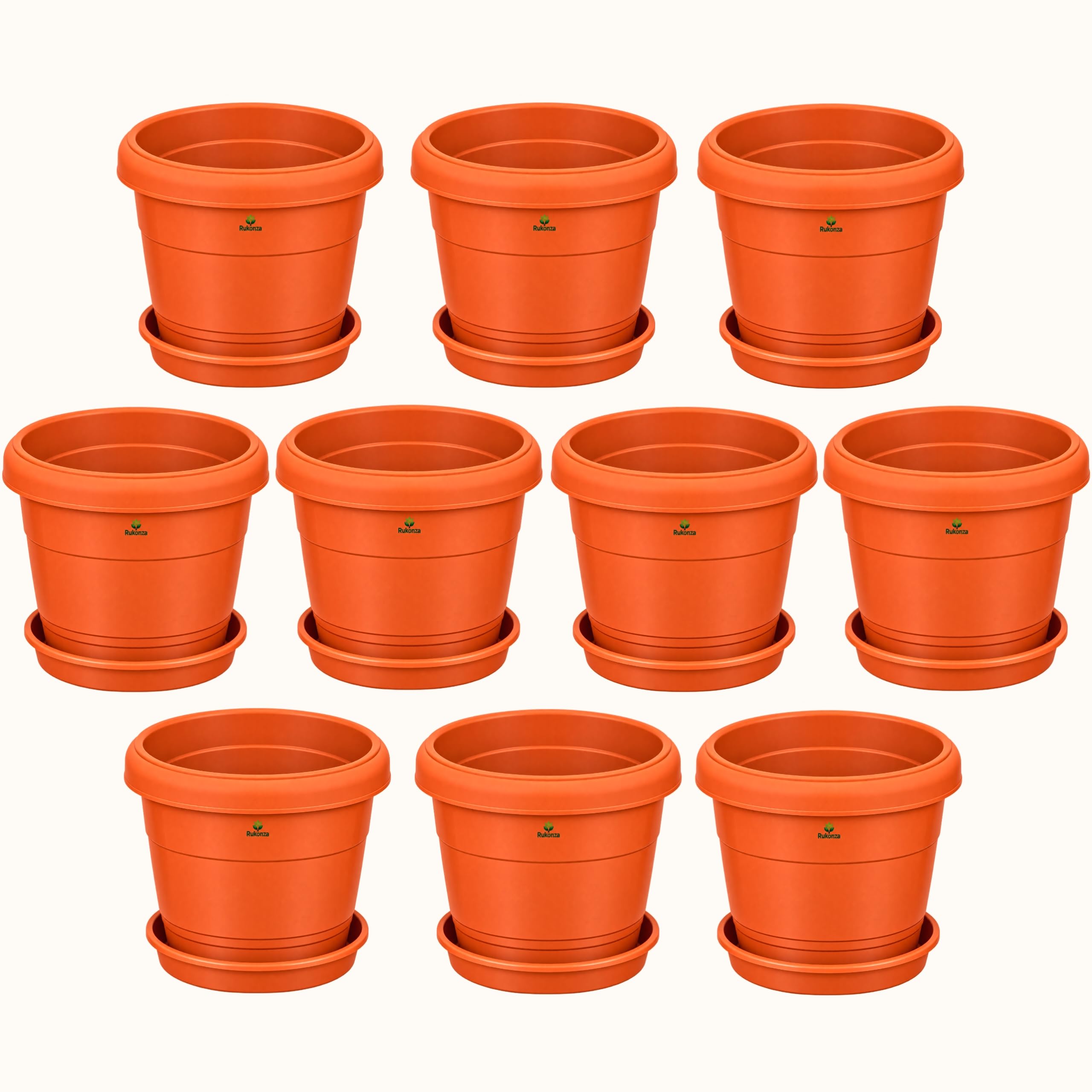Rukonza Fiber Tower Planters - 4 Pack, White Marble -11 Rukonza Fiber Tower Planters - 4 Pack, White Marble -11