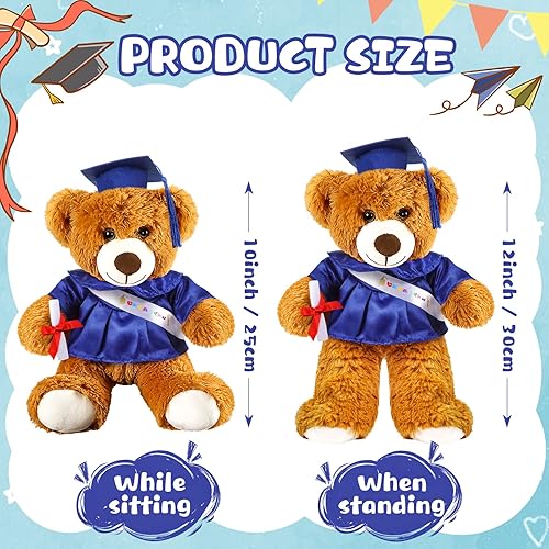 Miniatura 9 de 2 Pcs Graduation Bear Plush Stuffed Toy Bear Graduation Gifts Bear Doll Stuffed Bear with Grad Cap Diploma Stuffed Bear Plush Toy for Preschool