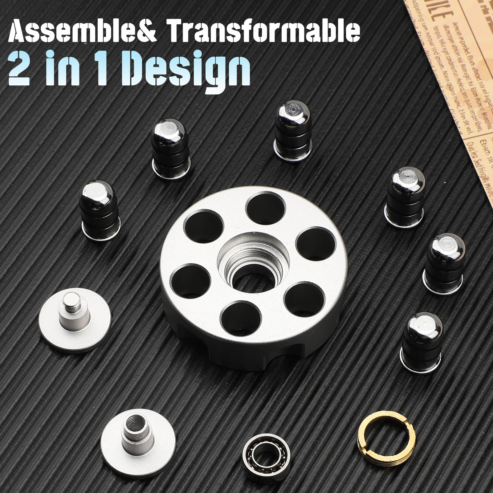 Juguetes giratorios de aleación genial de metal para niños y adultos, cadena de bloque de cubo para la ansiedad, pequeño dispositivo sensorial, juguete de mano para dedos, regalo para hombres, juguete 2