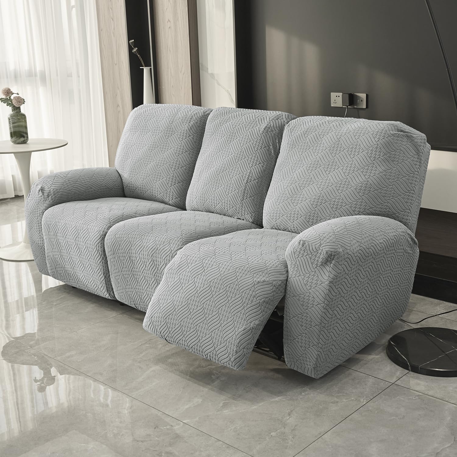 HOKIPO Recliner Sofa Cover - Navy Blue -15