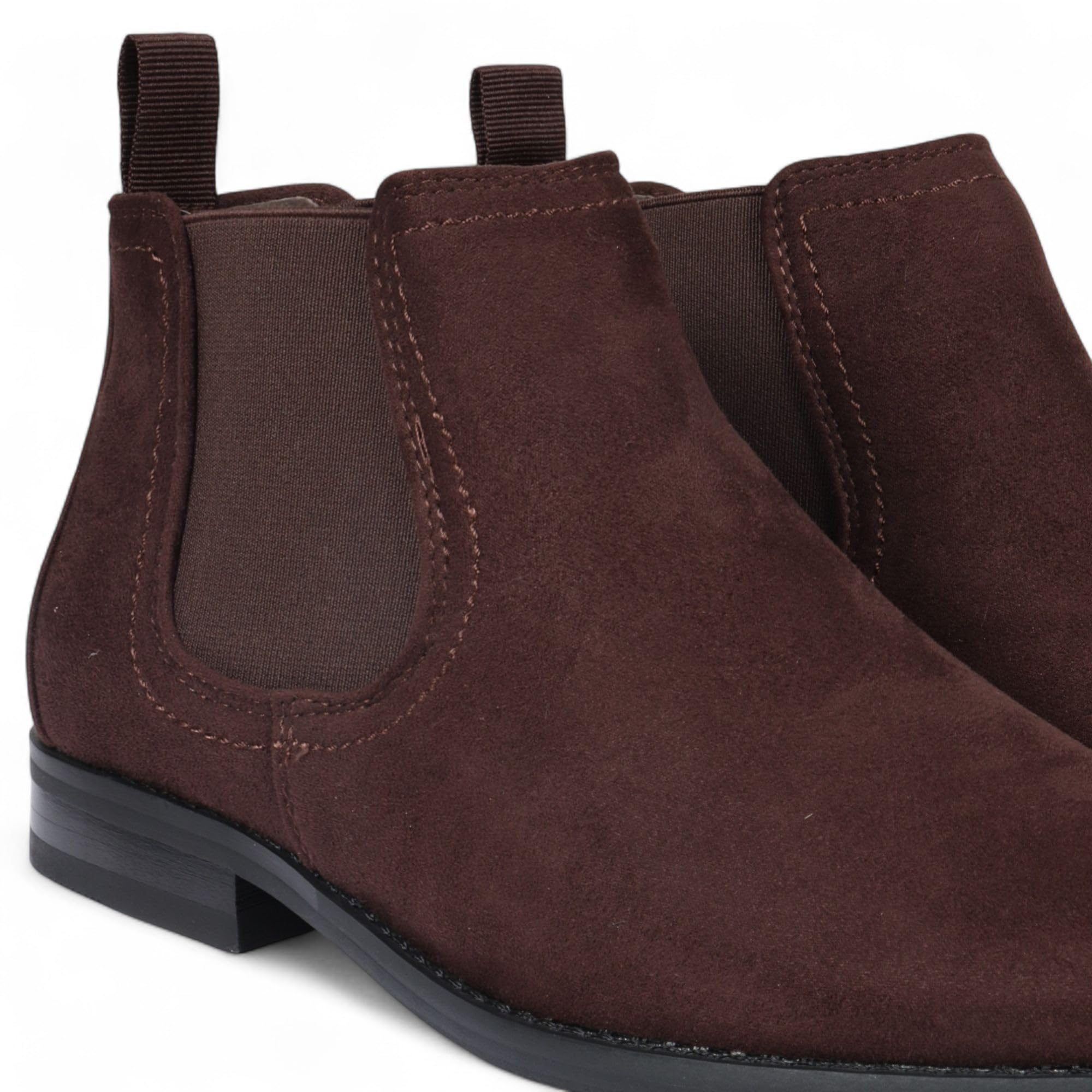 Infinity Leather Botas Chelsea de Ante Para Hombre Dolcetto, Forradas en Piel Auténtica, Sin Cordones.