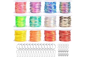 12 Rolls DIY String Lanyard Necklace Kit Gimp 185 Yards
