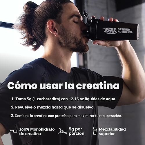 Miniatura 9 de Optimum Nutrition Creatina Micronizada Monohidrato en Polvo, Creatina de Limonada de Arándano, 60 Porciones, 360 Gramos (El Embalaje Puede Variar)