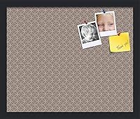 Vista 373 de PinPix Tablero de anuncios de corcho de 20 x 14 pulgadas. Este tablero decorativo enmarcado viene con diseño de círculos B W y un marco negro