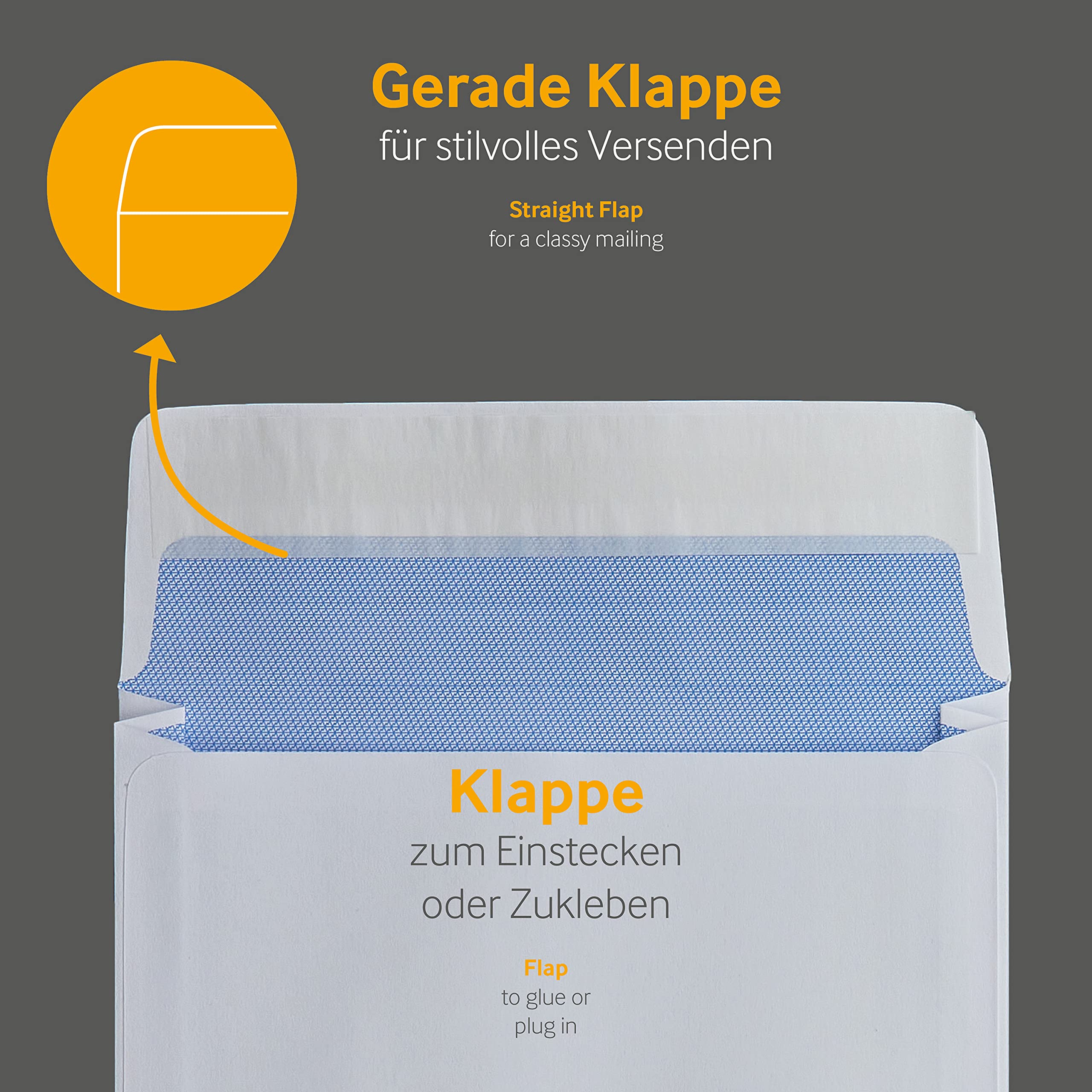 Faltentaschen Versandtaschen, C5, 162 x 229 x 25 mm, weiß, 125 Stück, mit Fenster, Haftklebung mit Abziehstreifen, Gerade Klappe, 120 g/qm Offset, Blanke Briefhüllen