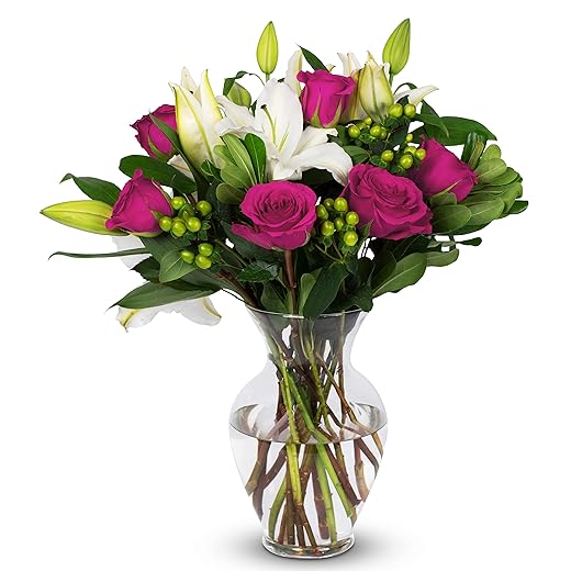 Benchmark Bouquets Pink Elegance, Next Day Prime Delivery, Farm Direct Fresh Cut Flowers, Gift for Anniversary, Birthday, Congratulations, Get Well, Home Décor, Sympathy, Christmas