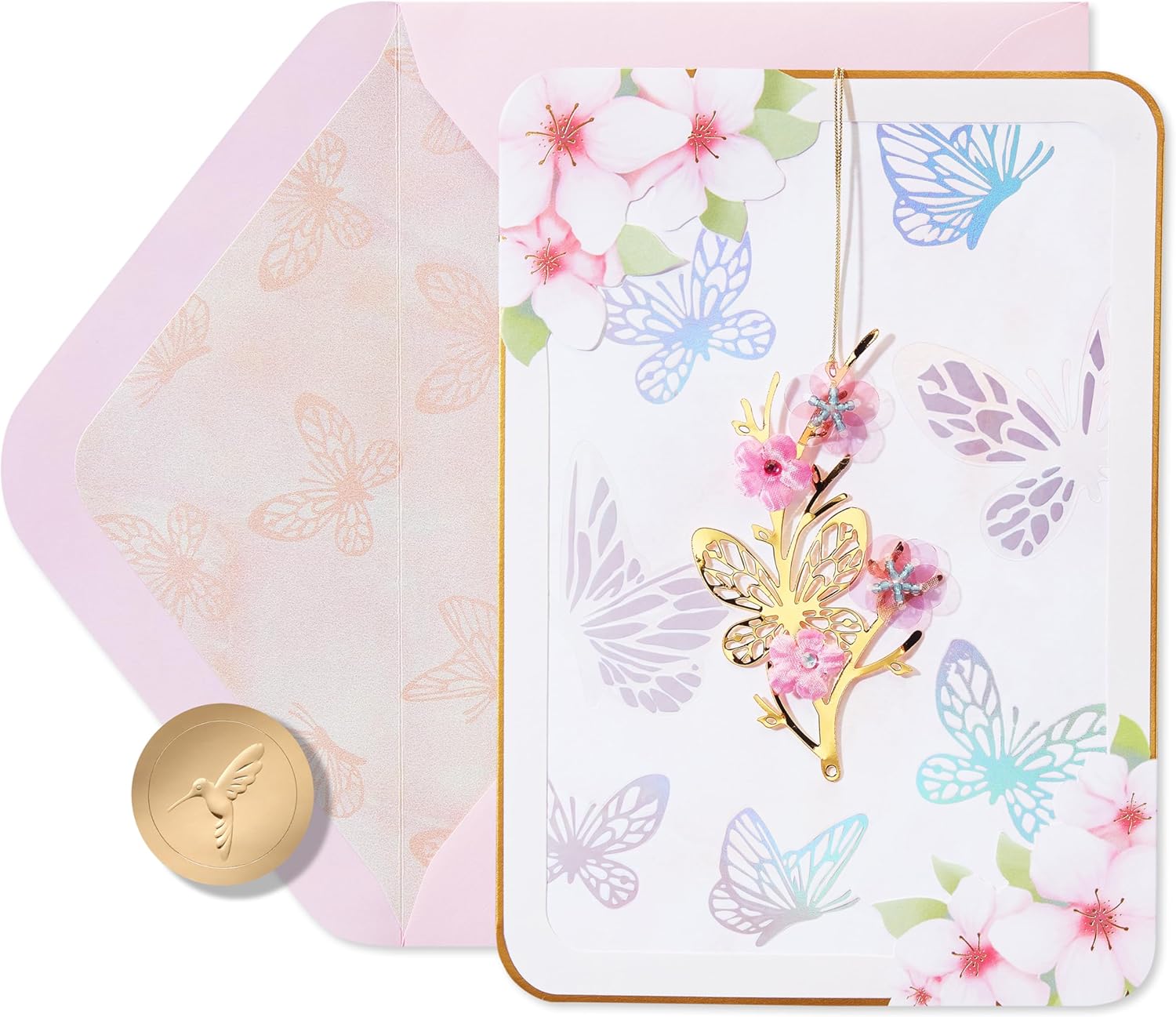 Papyrus Birthday Card for Her - Warmest Birthday Wishes with Removable Ornament, Gems, Beads & Gold Foil