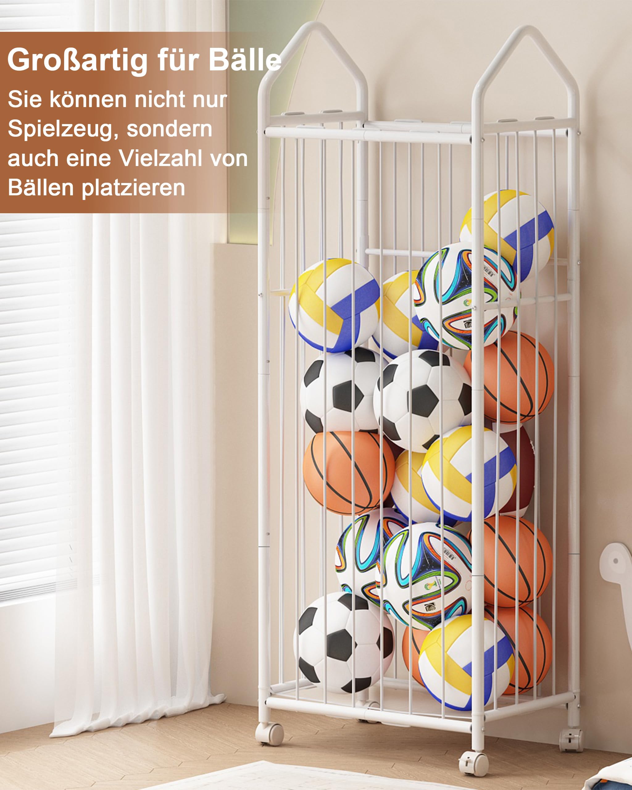 UMDONX Rollbare Aufbewahrung,Weiß, 154 x 56 x 35 cm