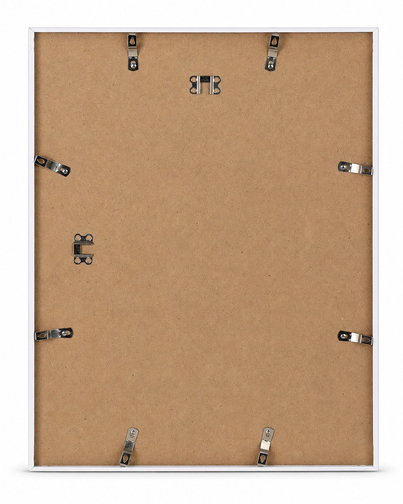 KM FOTO ALU Frame - Aluminium Bilderrahmen mit Passepartout und gehärtetem Klarglas: Farbe: Weiß | Format: 40x50 | Pack: 3