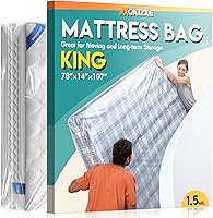 Vista 19 de Bolsa de plástico para colchón para mudanza y almacenamiento, funda impermeable para colchón, protector de colchón para suministros de mudanza