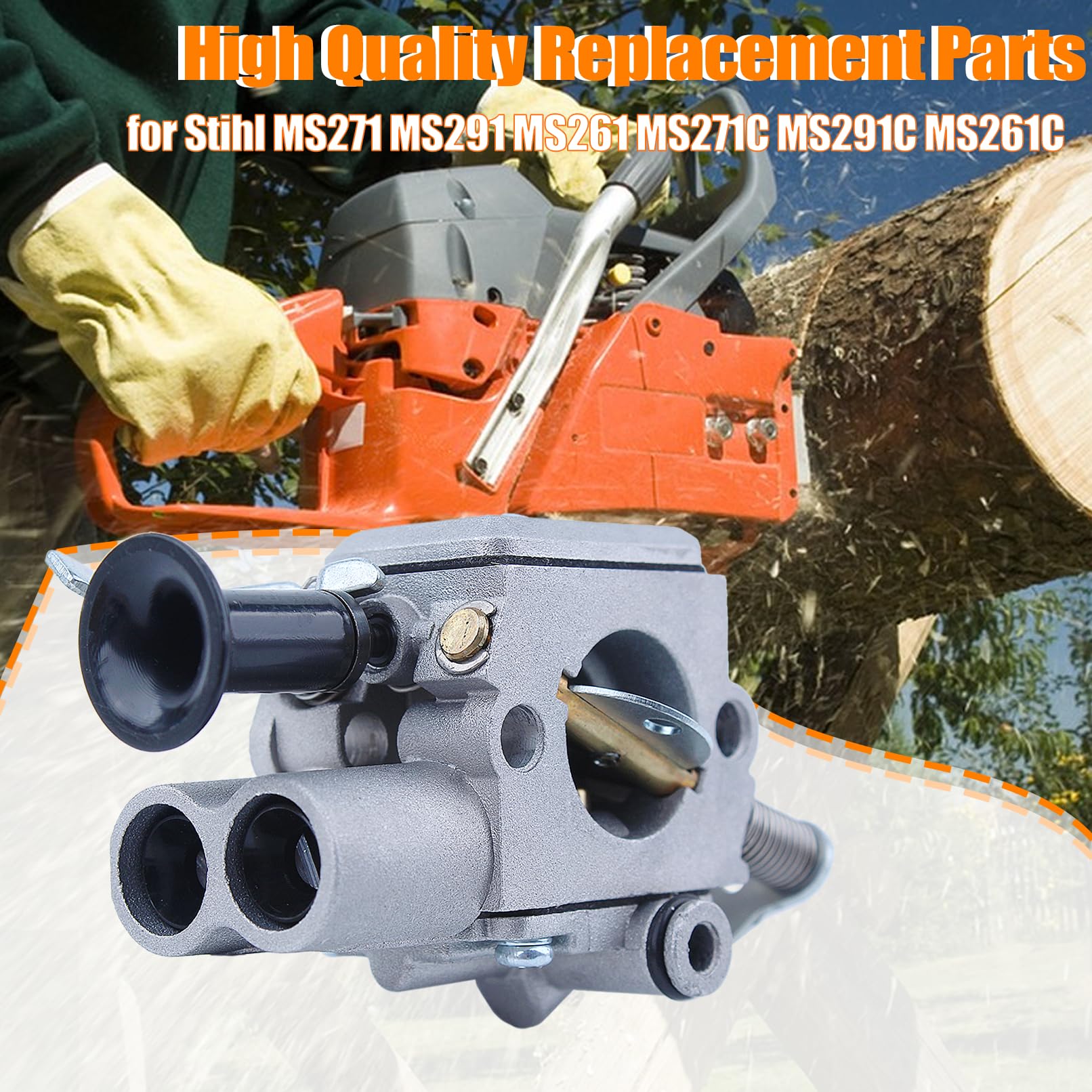 Gaźnik do piły łańcuchowej Stihl MS271 MS291 MS261C MS291C MS261C, część Zama Carb C1Q-S252, MS251, filtr powietrza, zestaw gaźnika ze świecą zapłonową, filtr powietrza, czarny
