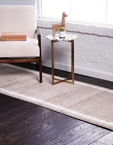 Miniatura 2 de Unique Loom Del Mar Collection - Alfombra Maria (2' x 6' 1", marrón claromarfil)