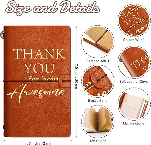 Miniatura 2 de Booson 20 cuadernos de cuero inspiradores, bolígrafos con lápiz capacitivo motivacional, regalos de agradecimiento para compañeros de trabajo,