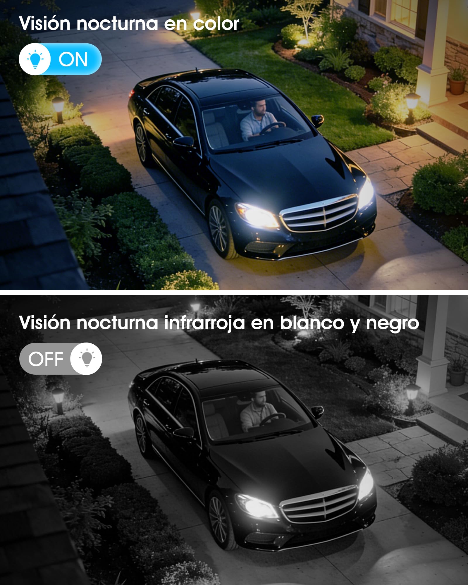 ANRAN Camara Vigilancia WiFi Exterior, 3MP Seguridad Cámara 2,4G/5G WiFi, PTZ 360°, Visión Nocturna, Audio Bidireccional, Seguridad para Hogar, Garaje y Jardín, 2 Unidades