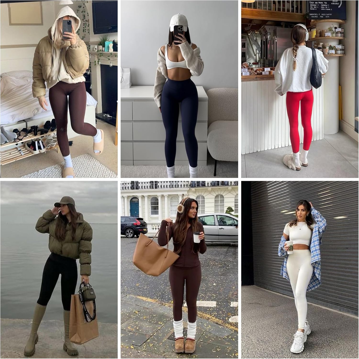 CHANAN High Waist Lounge Leggings for Women Buttery Soft Thick Yoga Pants with Inner Pocket Tummy Control - Image 6