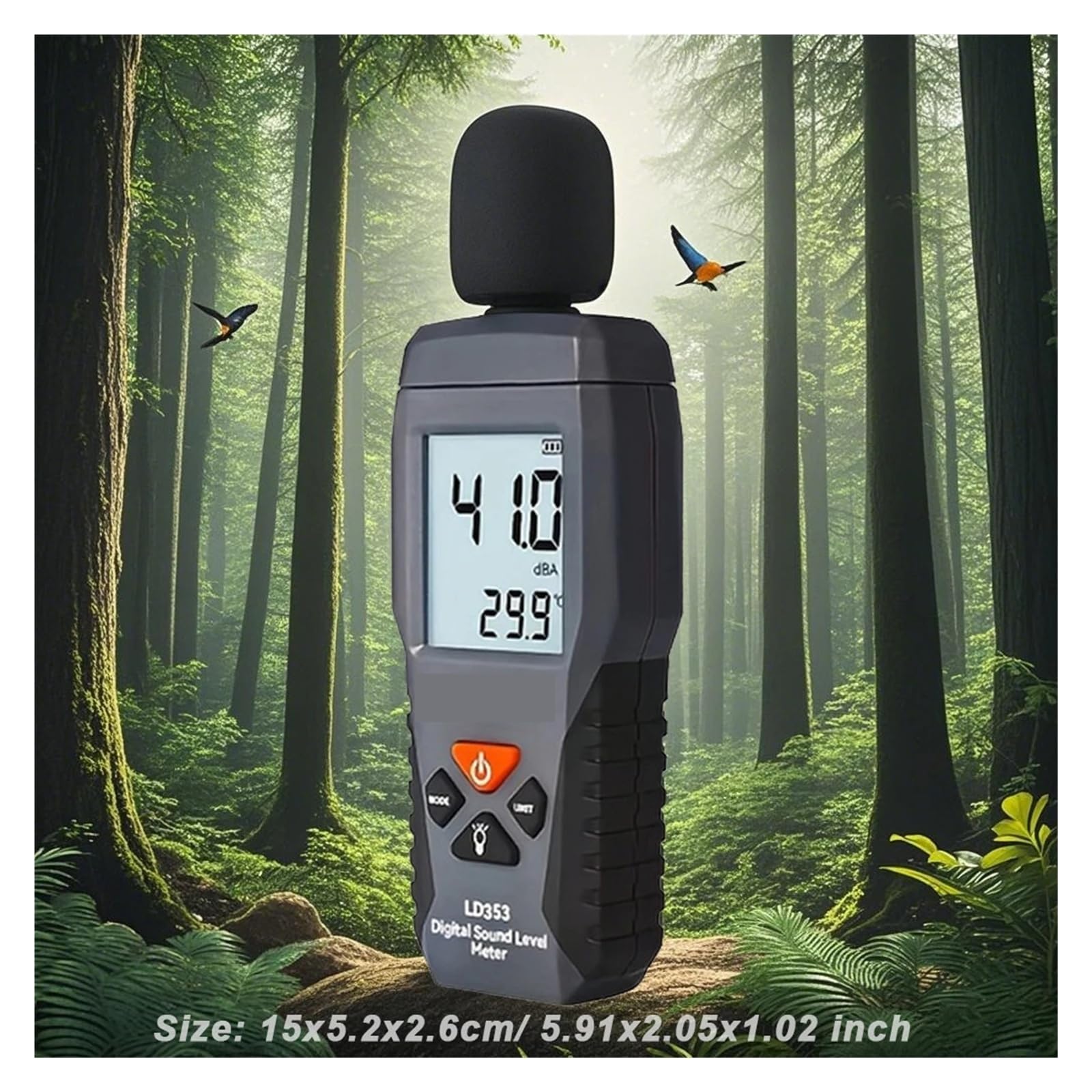 Miernik decybeli, Miniaturowy cyfrowy miernik poziomu dźwięku, hałasu, DB, monitor decybeli 30~130 dB