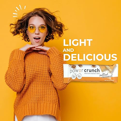 Miniatura 10 de Power Crunch Barras de proteína de suero de leche bocadillos altos en proteínas con delicioso sabor chocolate de coco 14 onzas 12 unidades
