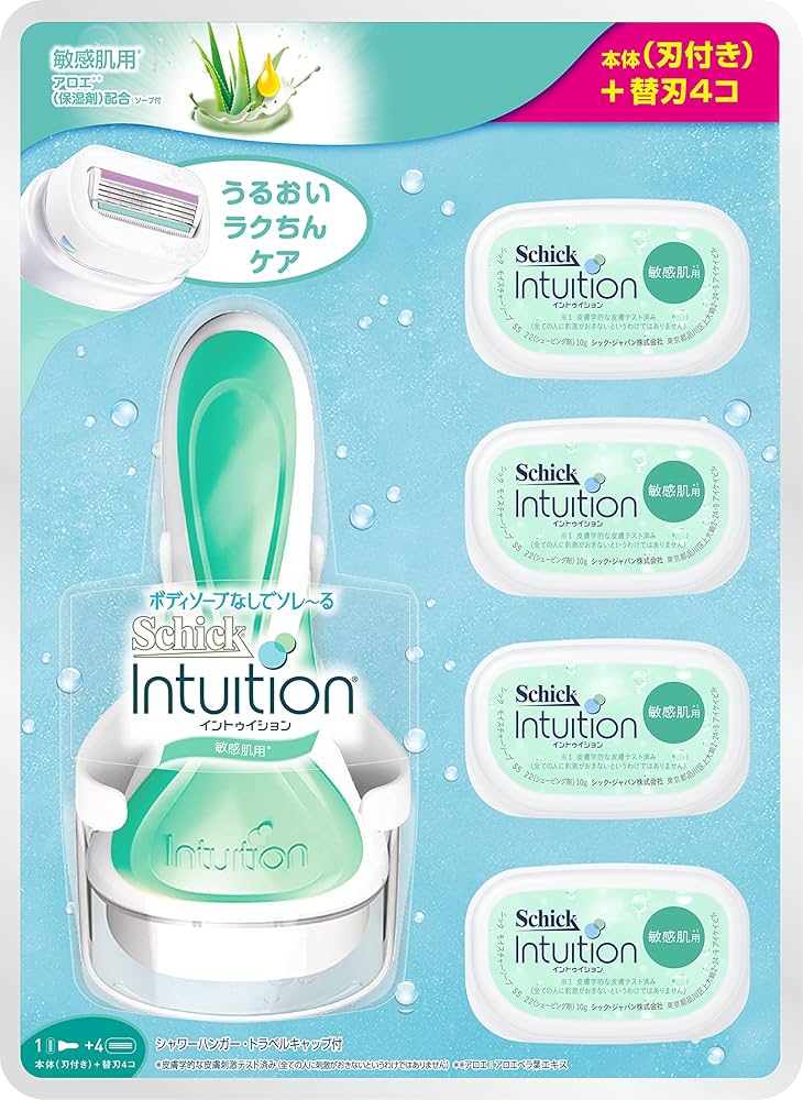 Schick Intuition レディース剃刀 10個付 楽天市場】シック カミソリ イントゥイション 本体刃付き＋替刃