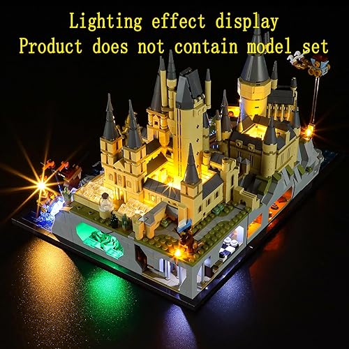 Miniatura 5 de GEAMENT Versión 2023 Kit de luz LED compatible con Lego Harry Potter Hogwarts Castle and Grounds 76419 (juego de modelos no incluido)