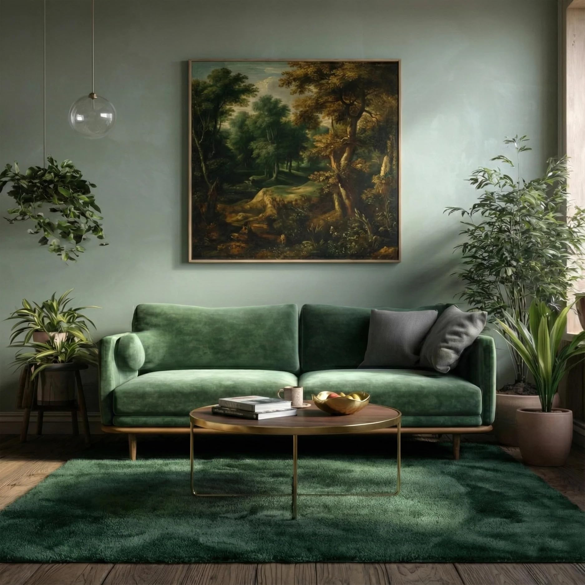 Dywan 70 x 370 cm butelkowa zieleń Plush - sztuczne futro z krótkim włosiem - miękki do salonu, sypialni i pokoju dziecięcego