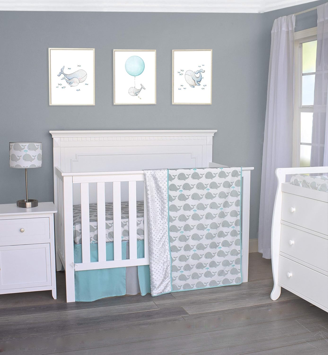 whale crib set
