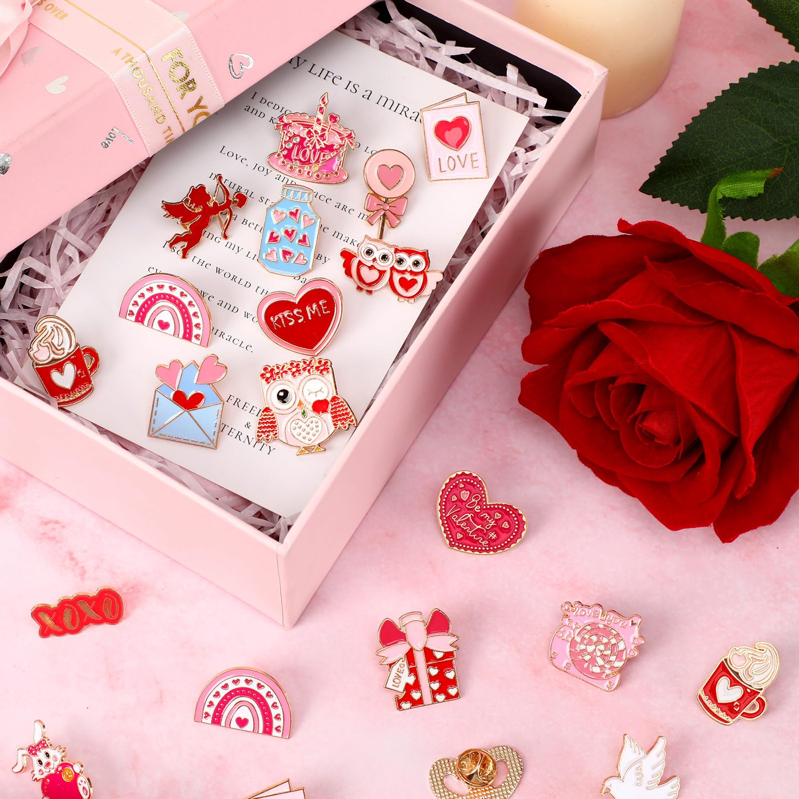 Amazon.com: SANNIX 60Pcs Valentine's Pins, Valentine's Day Lapel