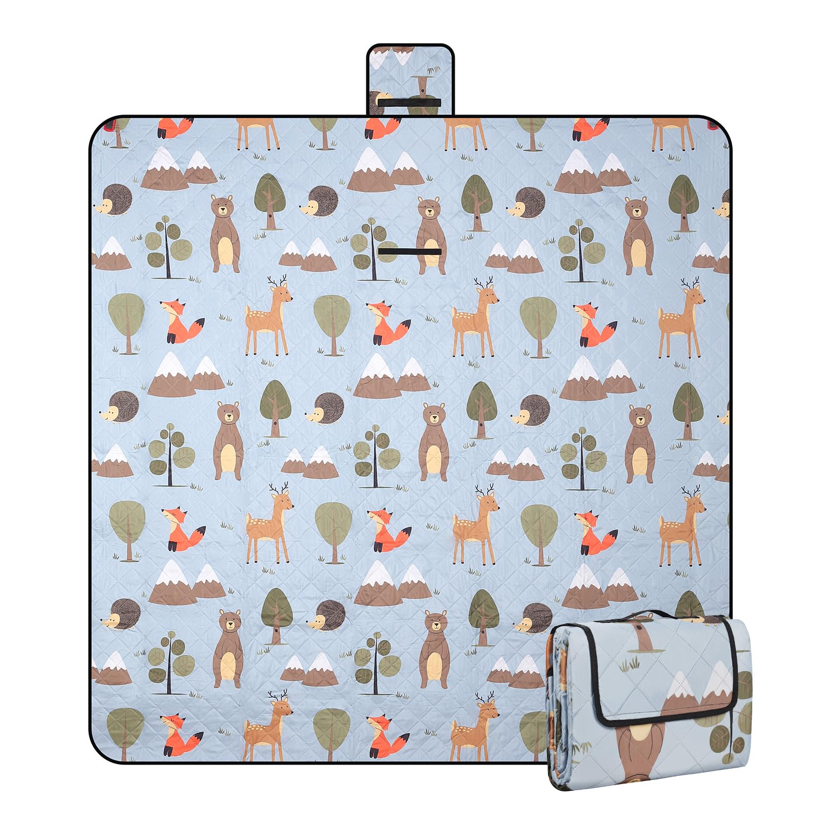 Picknickdecke Wasserdicht 150x200 Cm – Mit Tragegriff, Für Strand, Garten & Camping | 4mm Dick, Leicht Zu Reinigen