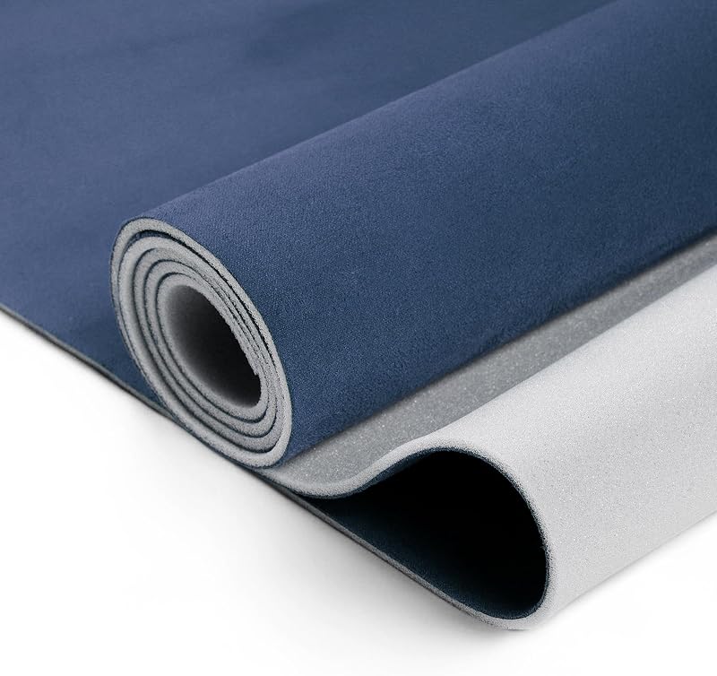 Tecido de camurça para forro de teto automotivo INFINAUTO com espuma 3 mm azul – 203 x 152 cm