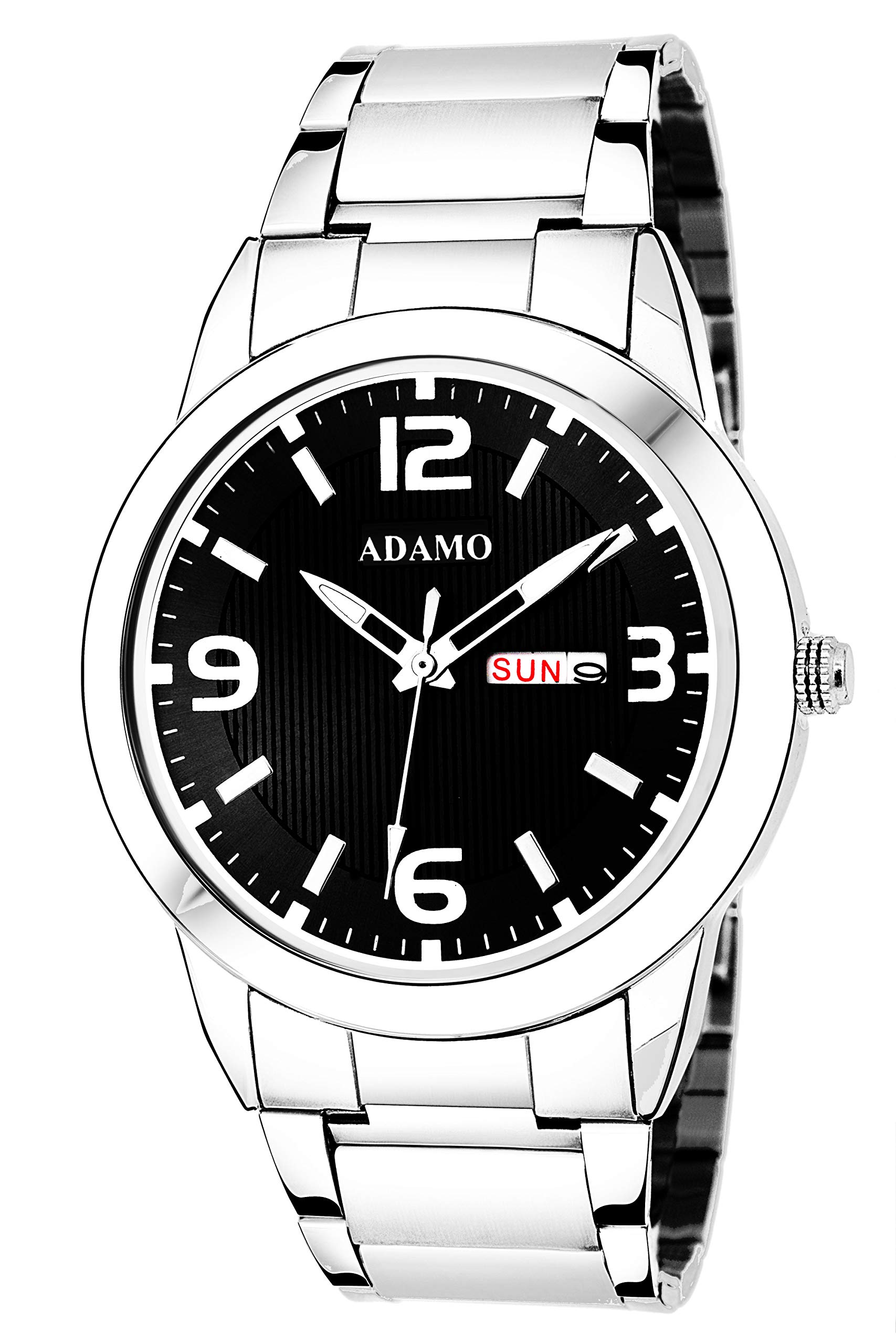ADAMO Legacy Black Dial Day & Date Mens & Boys Watch A333SM02 (B07JMQ7B3T) Amazon Price History, Amazon Price Tracker