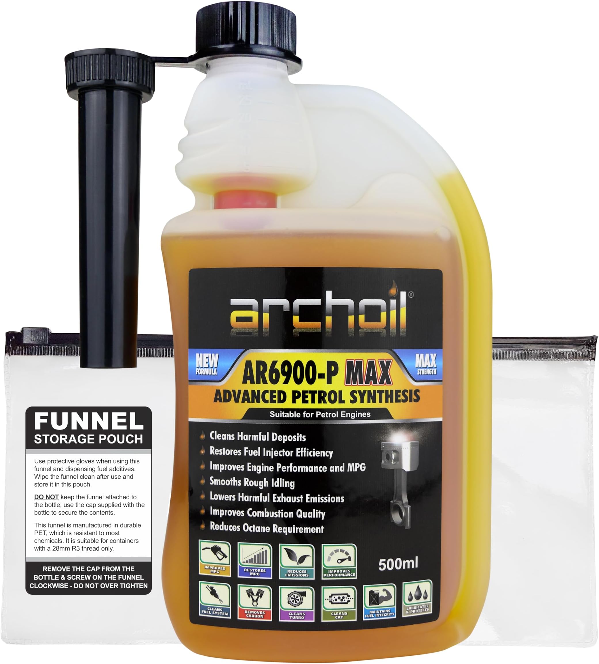 Archoil AR6900P Max Advanced Petrol Fuel Additive Concentrate, Treats
