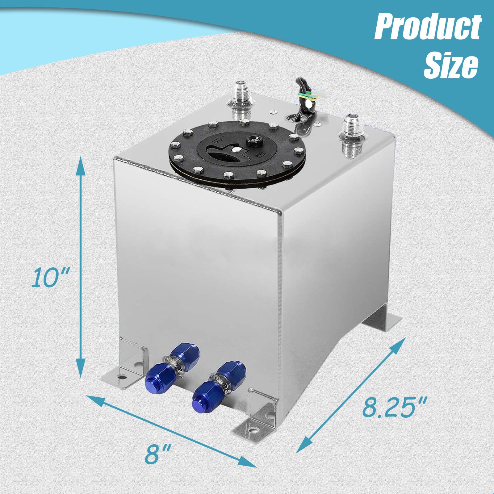 2.5 Gallon Aluminum Racing Fuel Tank – Drift-Ready With Level Sender Included