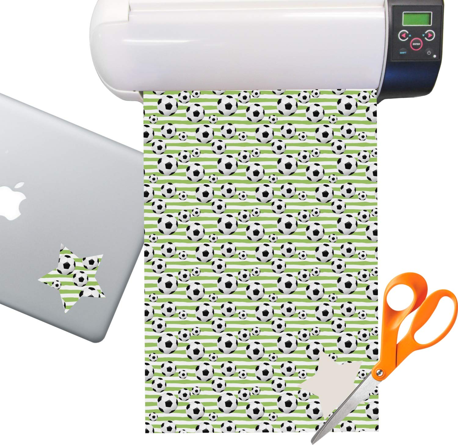 Soccer Sticker Vinyl Sheet (Permanent)